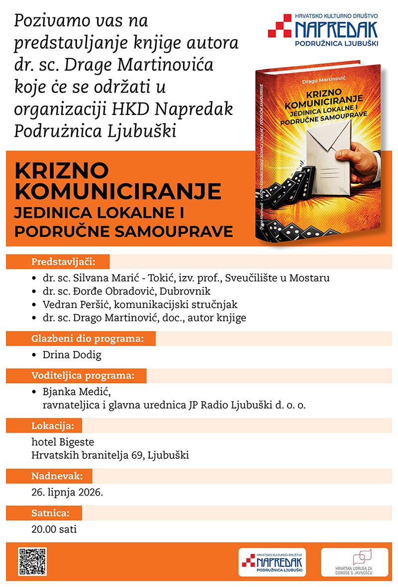 Drago Martinović - Najava predstavljanja knjige