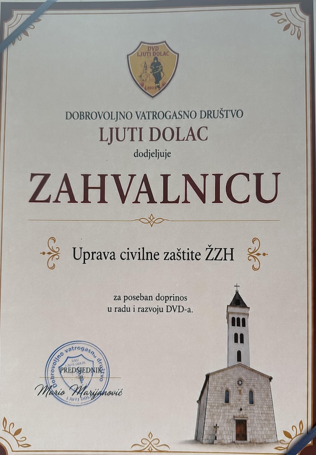 zahvalnica ljuti dolac